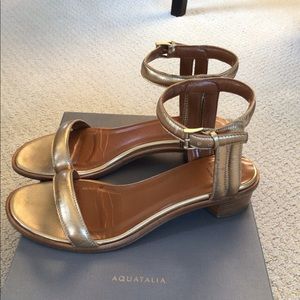 Aquatalia Randa Metallic Gold Sandal